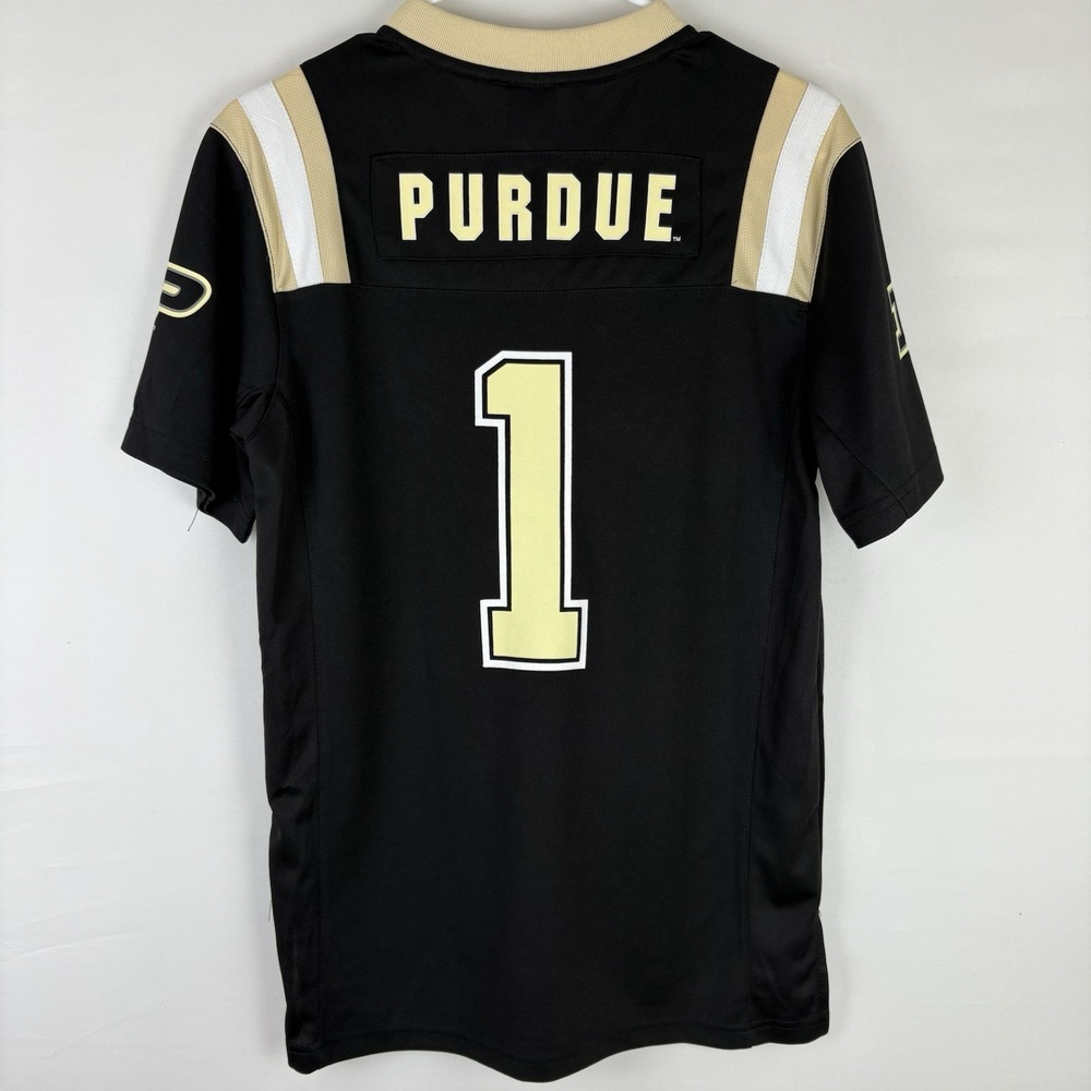 Colosseum Purdue Boilermakers #1 NCAA Football Jersey Youth Medium Black